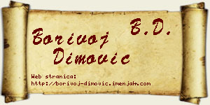 Borivoj Dimović vizit kartica